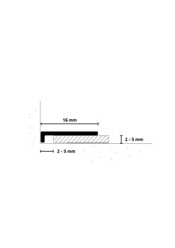 minileiste AL16X2 Abschlussprofil Klebevinyl